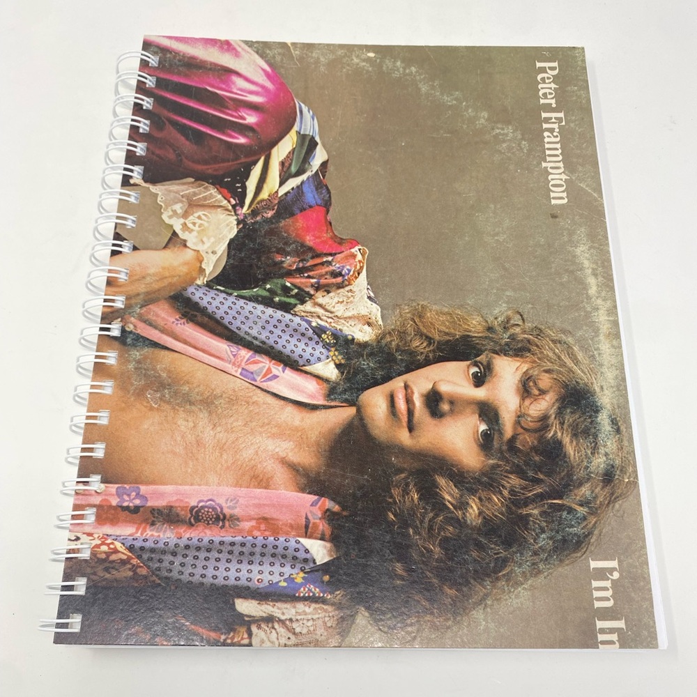 Upcycled Peter Frampton Record Album Notebook Handmade